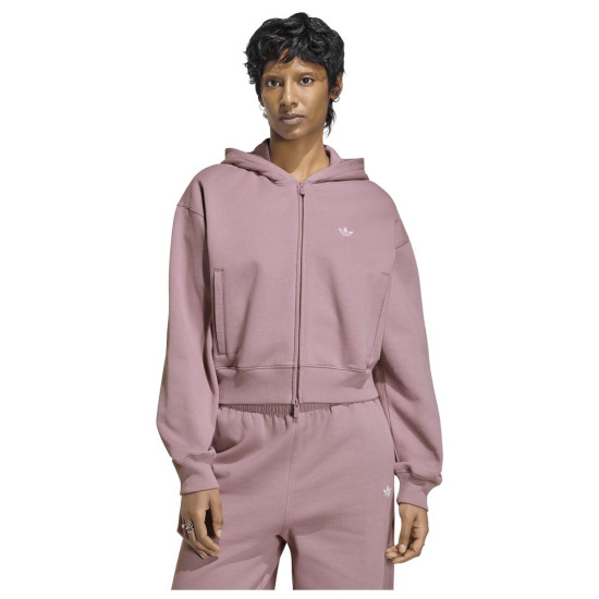Adidas Γυναικεία ζακέτα Essentials Fleece Full-Zip Cropped Hoodie